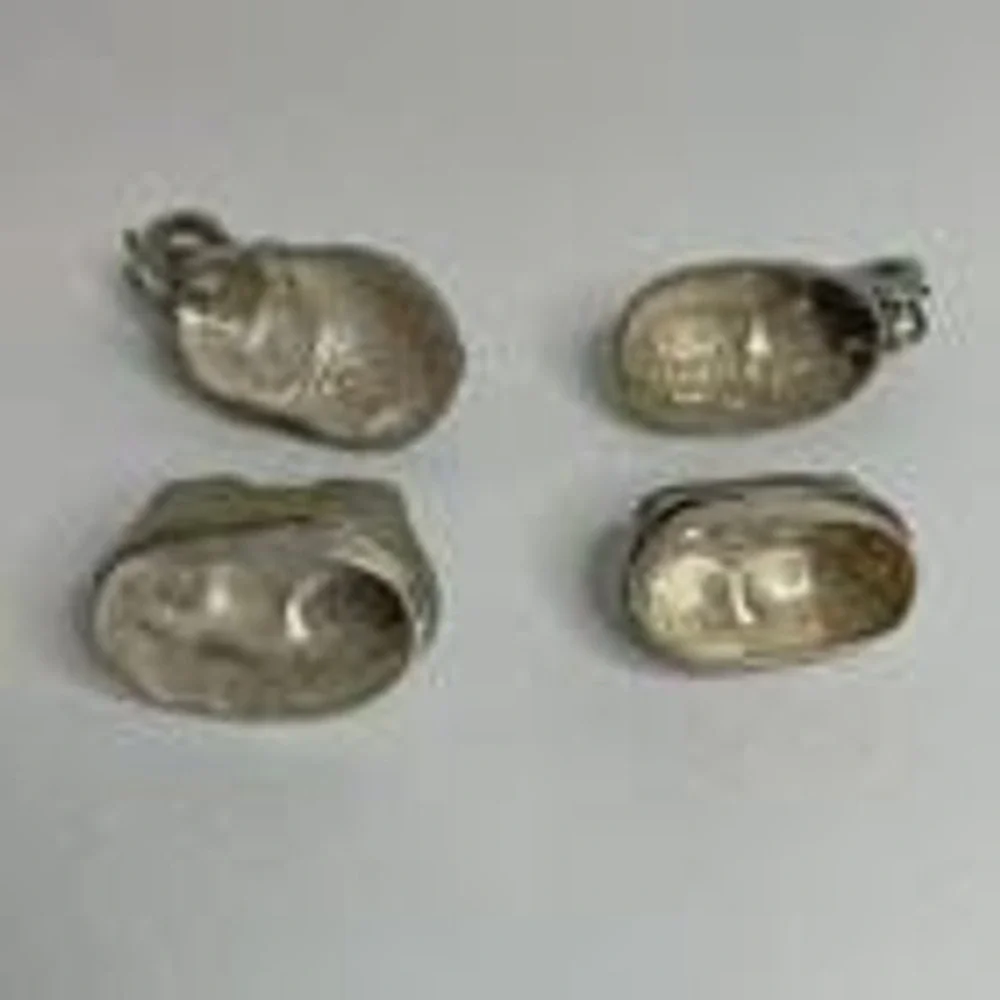2 Indian Mughal Silver Plated Ceremonial Elephant Figure Pill Box‎ Trinket Boxes
